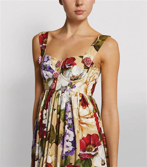 dolce gabbana floral printed dress handkerchief|dolce and gabbana floral dresses.